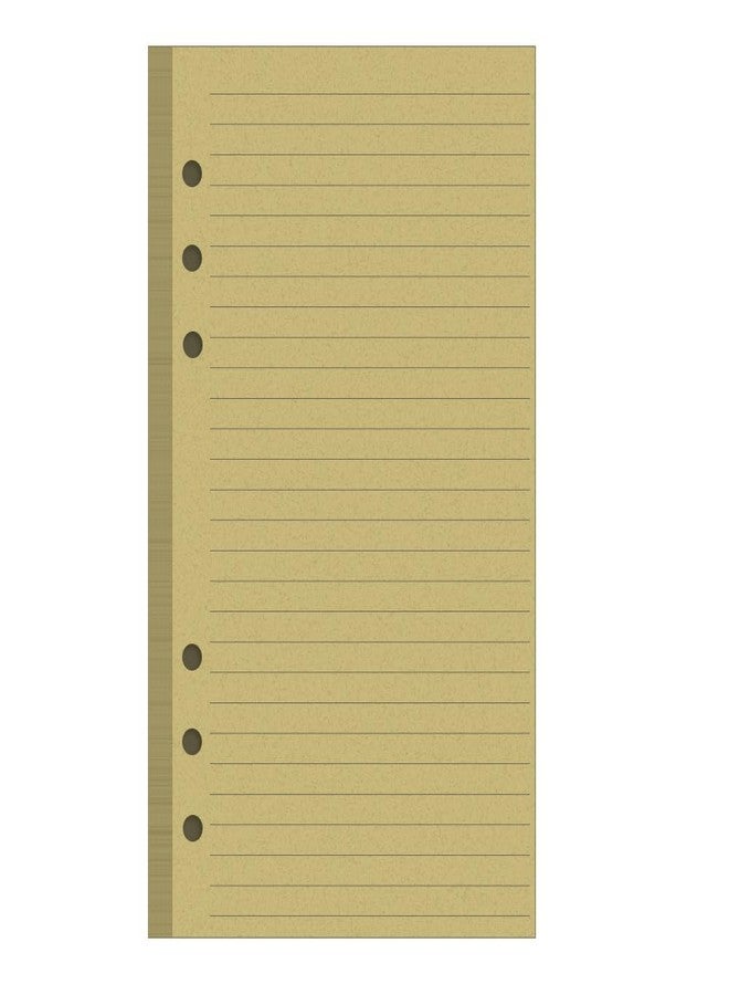 Cheericome A6 Vintage Lined Refills Paper, 6 Hole Personal Size Lined Paper for Filofax Personal Planner, 6 Hole Punched Planner Inserts, Vintage, 100 Sheets/200 Pages, College Ruled, 3.75 X 6.75 Inch - Image 1