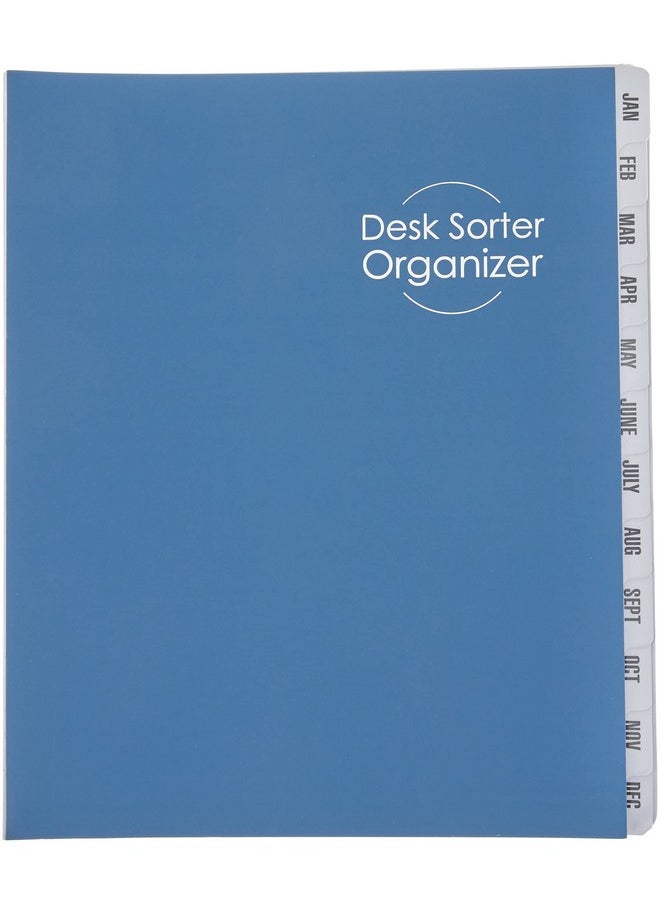 Smead Smead Desk File/Sorter, Monthly (Jan-Dec), 12 Dividers, Letter Size, Dark Blue (89286)  - Image 1