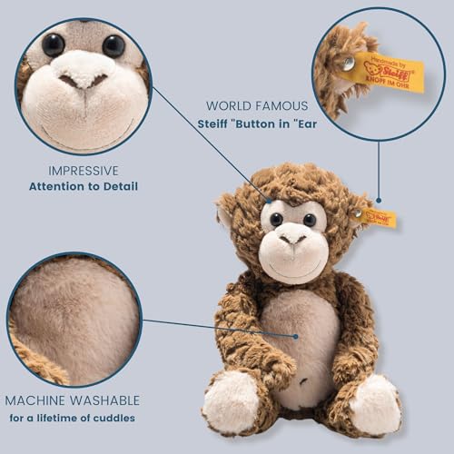 Steiff Bodo Monkey Premium Stuffed Animal Jungle Animal Plush Toy for Kids Brown 12 - Image 5