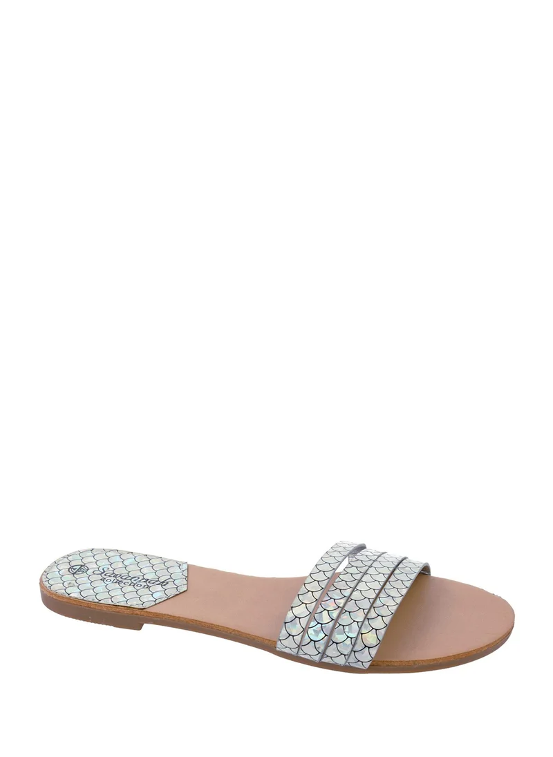 جينجر Metallic Sandal Slid