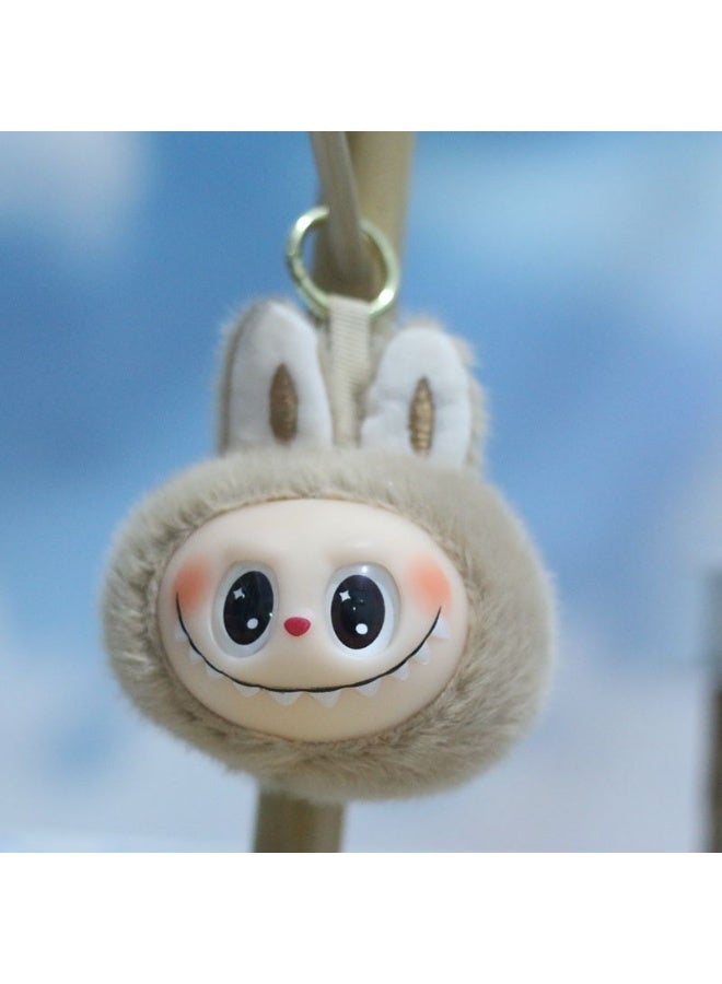 LABUBU Cute Rubberized Second-generation Labubu Plush Toy Figurines Bag Pendants Keychains Dolls 