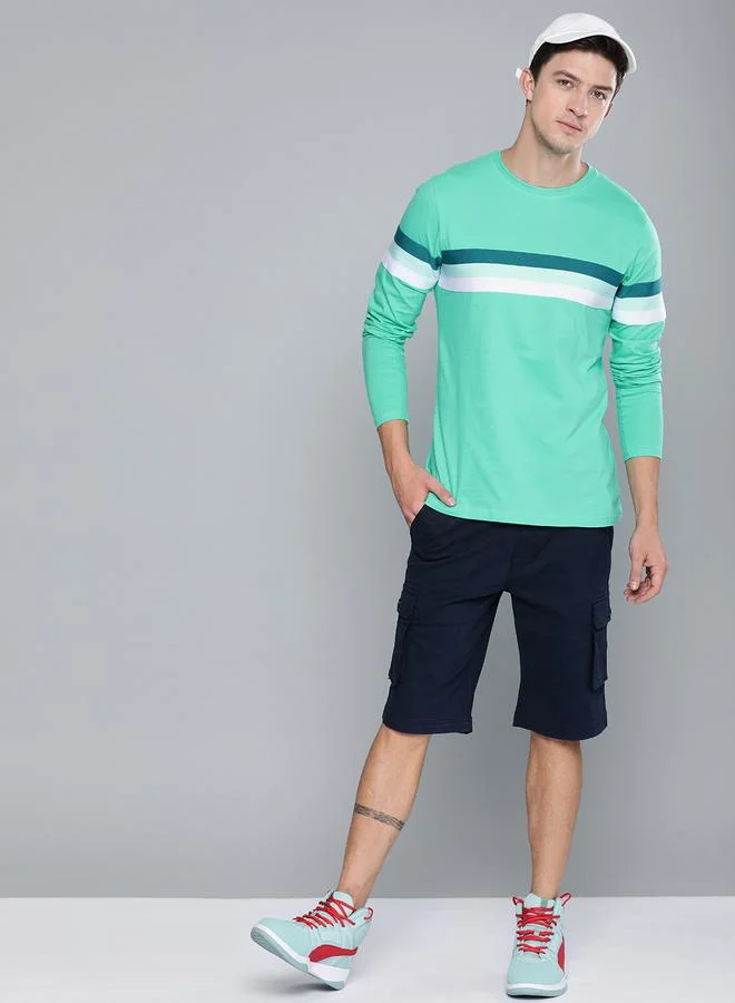 Difference of Opinion Colorblock Slim Fit T-Shirt with Long Sleeves by Styli