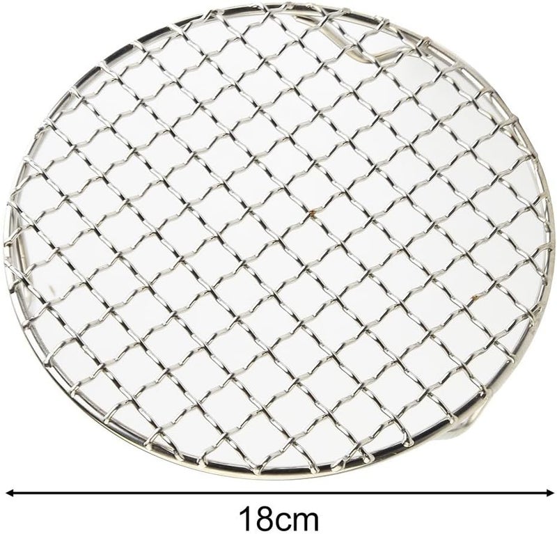 Round Cooling Rack Stainless Steel Wire Grid, 1.8mm Thick Oven Grill Sheet for Baking, Roasting, BBQ, Air Frying, Drying and Steaming, Easy to Clean, Silver (Multiple Sizes Available)(18cm) - Image 3