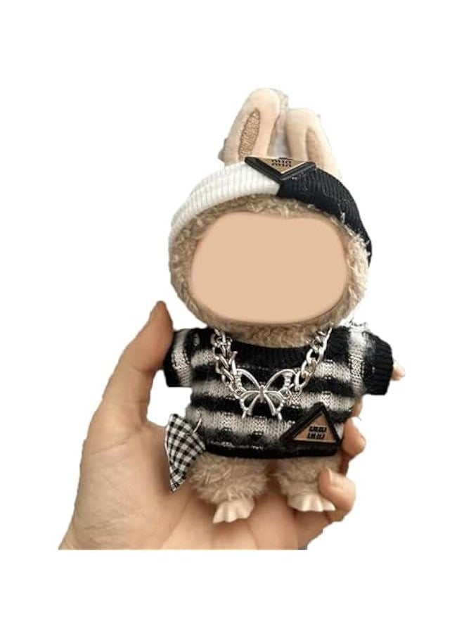 Arabest Labubu Clothes for Doll - Trendy Outfit Set for 17cm Dolls, Fashionable Labubu Accessories for Play, Display & Collectors, for Kids & Doll Enthusiasts (Style D) 