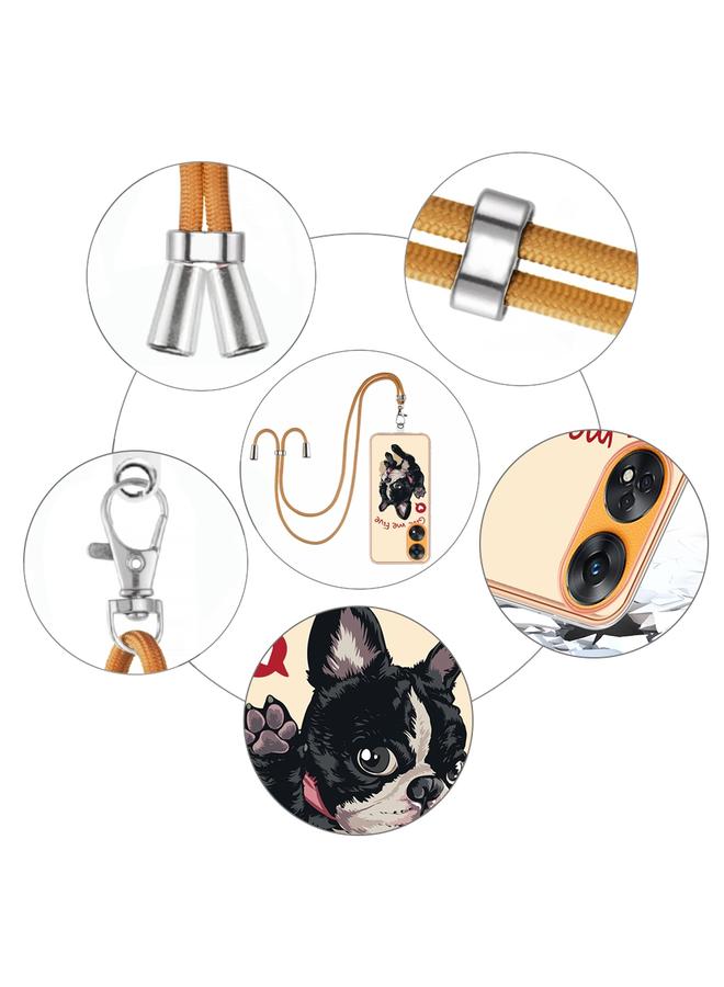 اس-توب جراب لهاتف OPPO Reno8 T 4G مطلي بالكهرباء من الجانبين مع حبل تعليق - Image 5