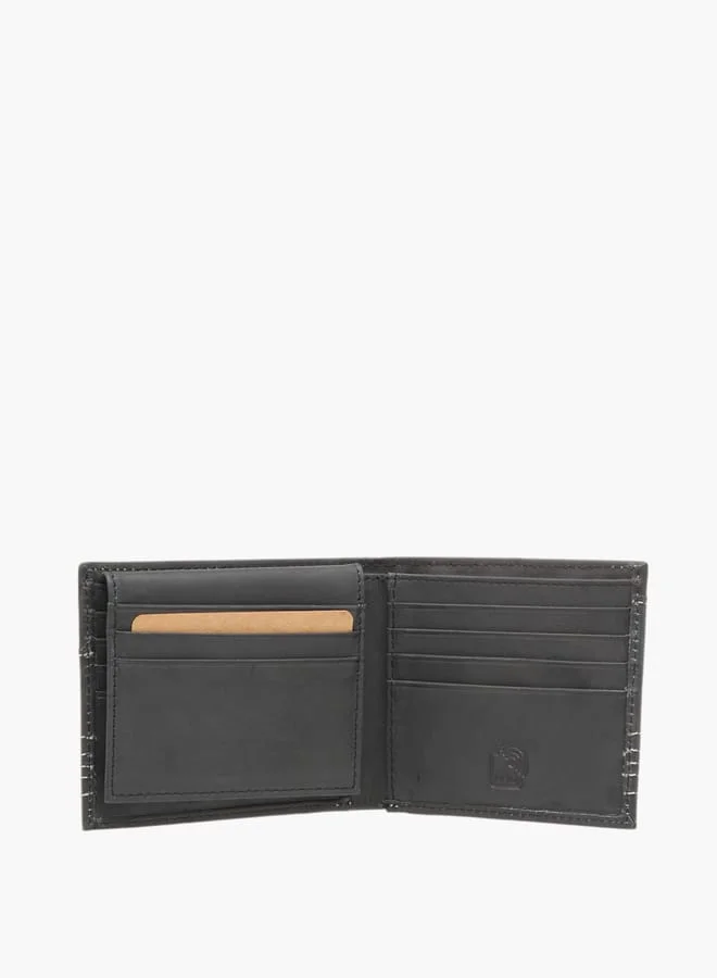 لي كوبر Mens Textured Bifold Wallet With Flap Closure