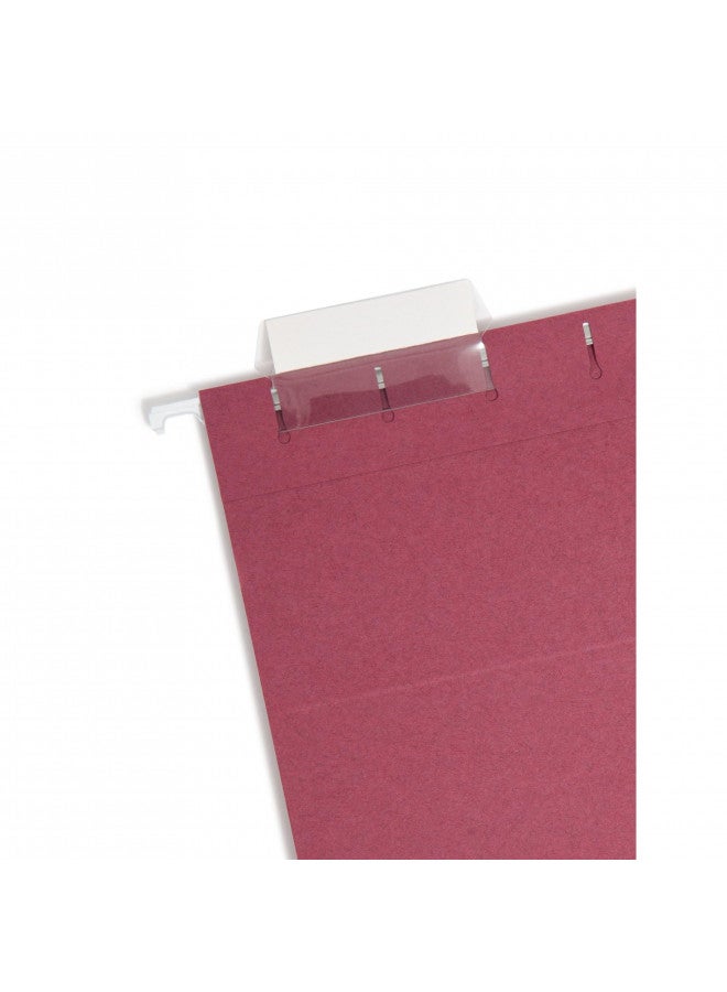 Smead Colored Hanging File Folder with Tab, 1/5-Cut Adjustable Tab, Letter Size, Assorted Jewel Tone Colors, 25 per Box (64056) - Image 2