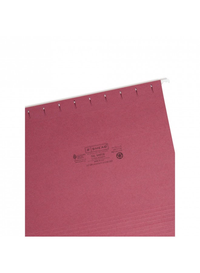 Smead Colored Hanging File Folder with Tab, 1/5-Cut Adjustable Tab, Letter Size, Assorted Jewel Tone Colors, 25 per Box (64056) - Image 3