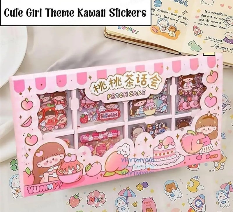 KmCho Long Box Stickers-200 Sheets Kawaii Aesthetic Stickers for Scrapbooking, Journaling, DIY Crafts & Gifts-Cute Girls Travel-Themed Paper Stickers for Kids,Teens & Stationery Lovers DN-2 - Image 3
