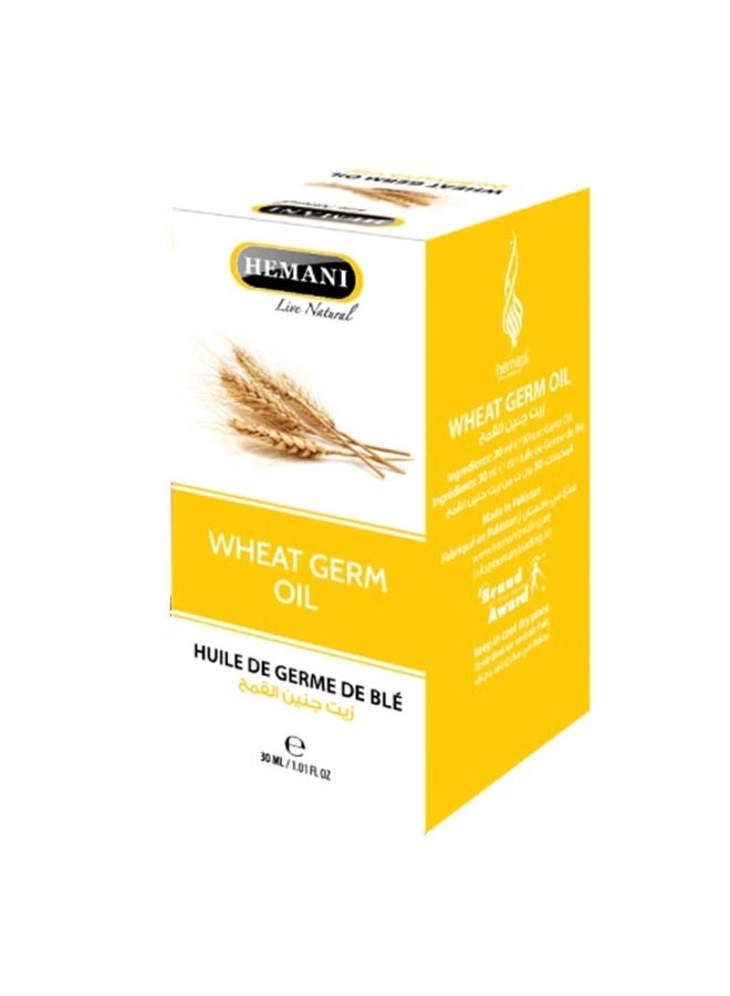 HEMANI Wheat Germ Oil Natural Moisturising Oil 30ml for Hair Skin & Body Massage Lightweight Daily Care Oil - Image 1