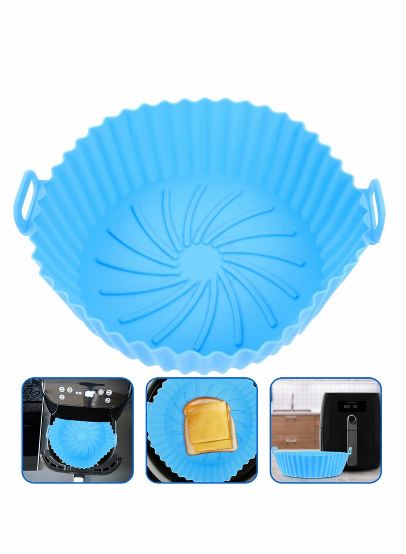 Zikra Air Fryer Liners Round Silicone Pot, 1 Pcs Reusable Airfryer Oven Insert Silicone Bowl Easy Cleaning Air fryer Oven Accessories 6.3 Inch, - Image 4