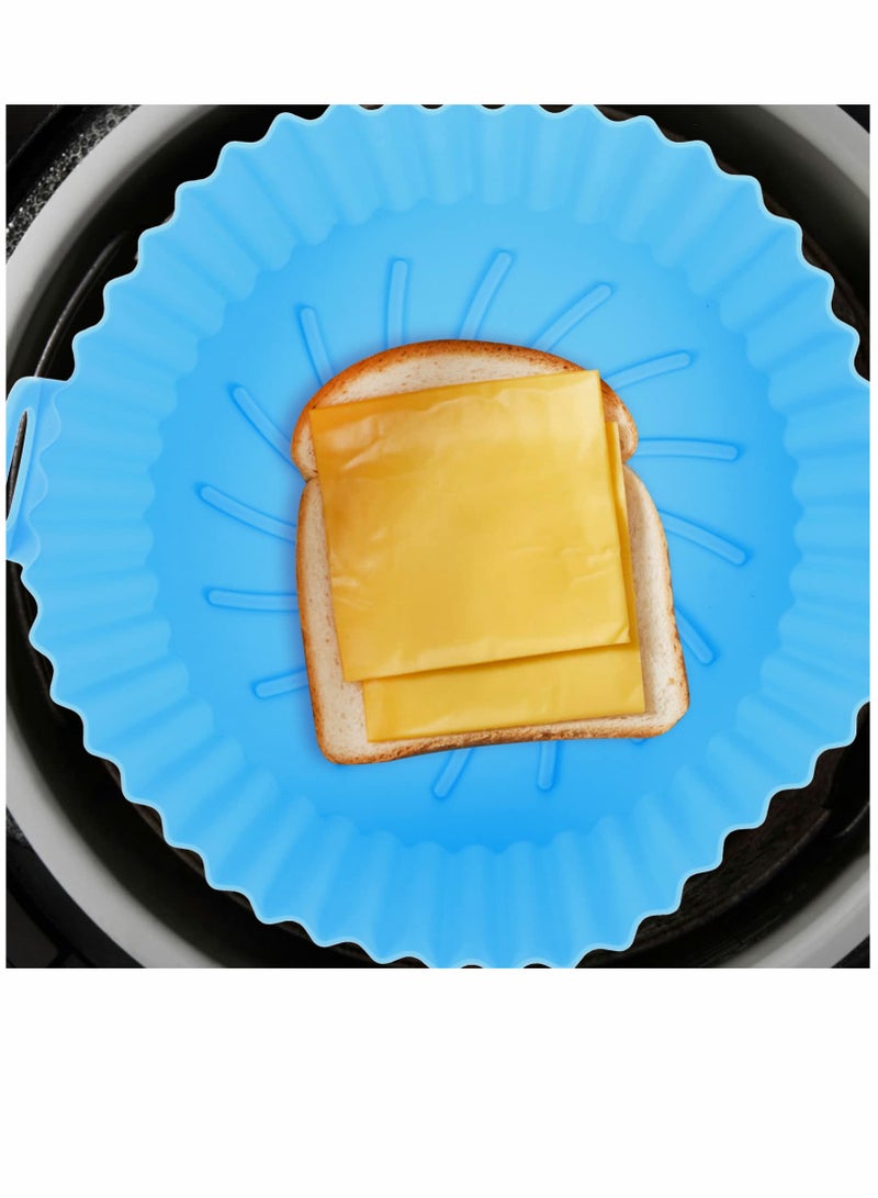 Zikra Air Fryer Liners Round Silicone Pot, 1 Pcs Reusable Airfryer Oven Insert Silicone Bowl Easy Cleaning Air fryer Oven Accessories 6.3 Inch, - Image 5