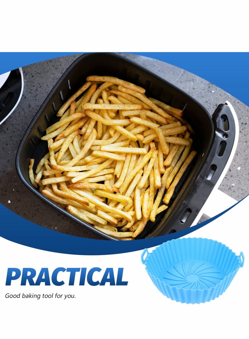 Zikra Air Fryer Liners Round Silicone Pot, 1 Pcs Reusable Airfryer Oven Insert Silicone Bowl Easy Cleaning Air fryer Oven Accessories 6.3 Inch, - Image 3