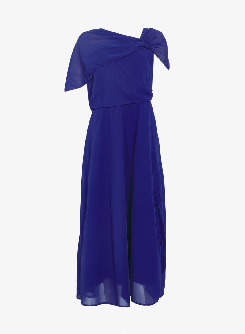 Ella Plus One Shoulder A-line Dress With Slit - Image 1