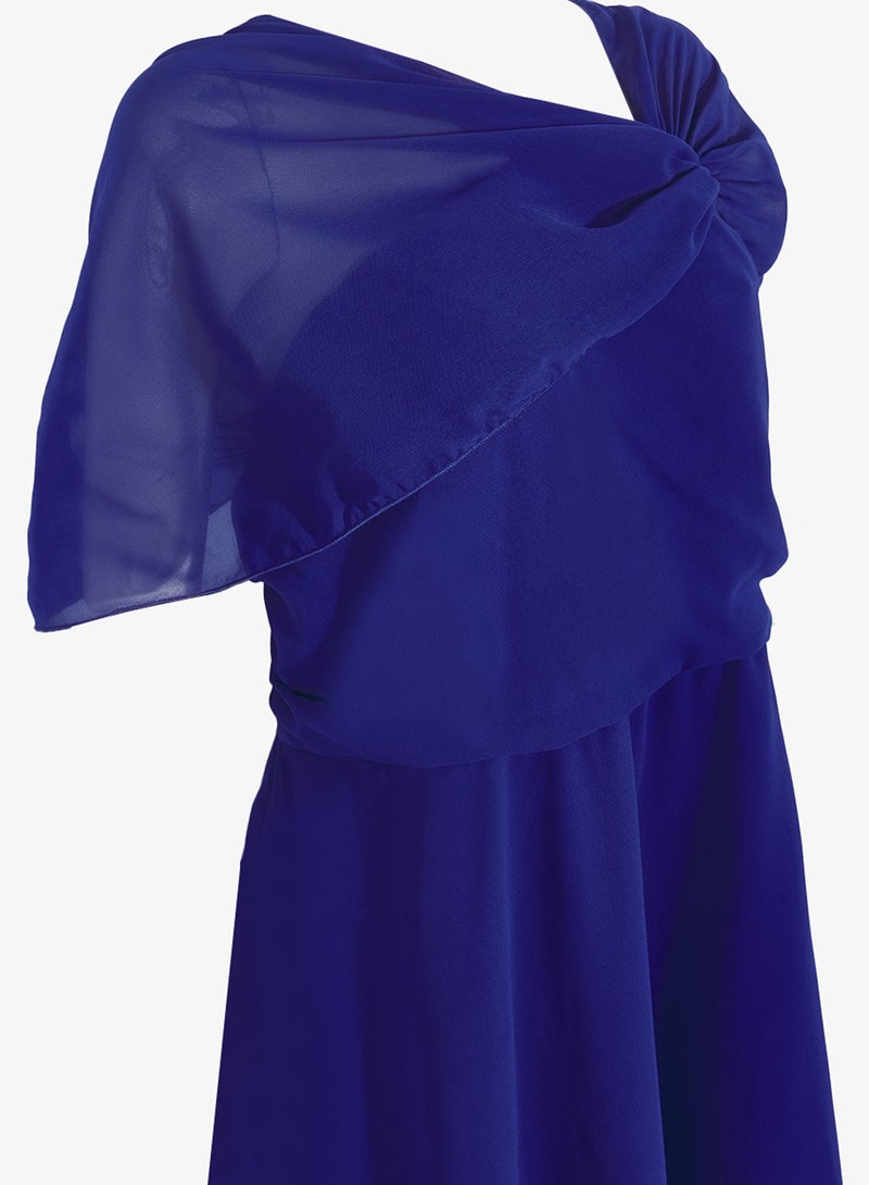 Ella Plus One Shoulder A-line Dress With Slit - Image 3