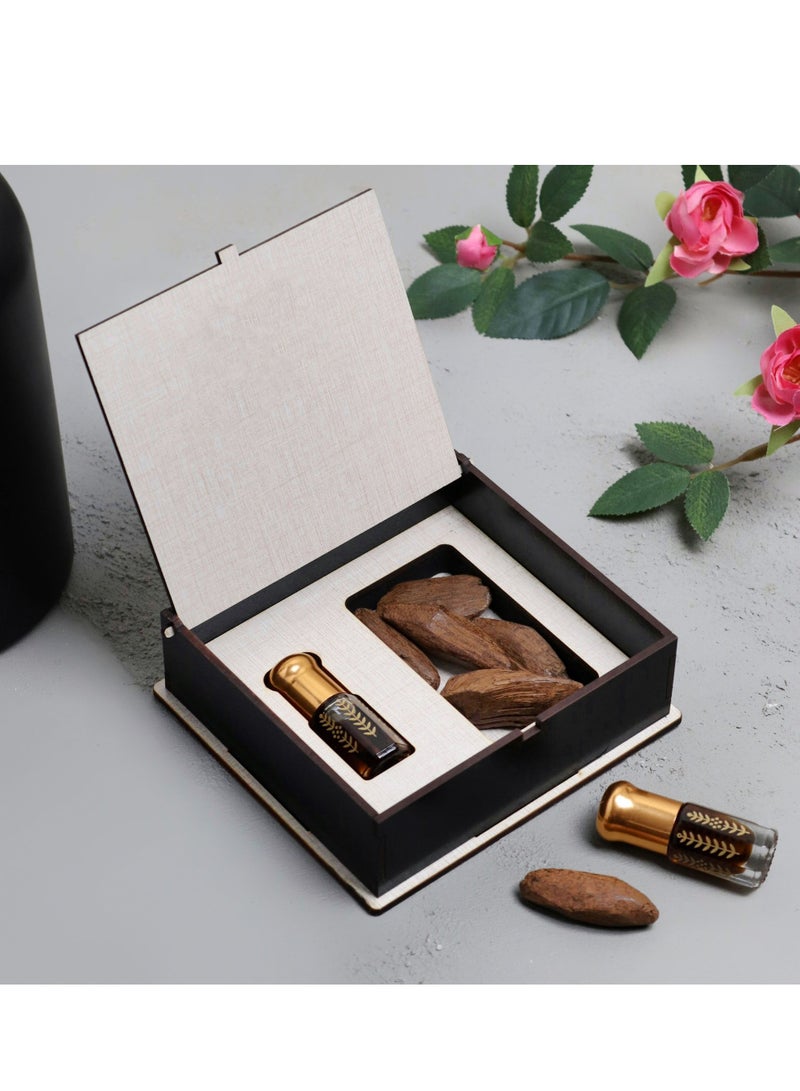 Story Of Candle Distribution + Oud Oil And Moroccan Ouds Come In A Wooden Box With An Arabic Phrase  - Image 2