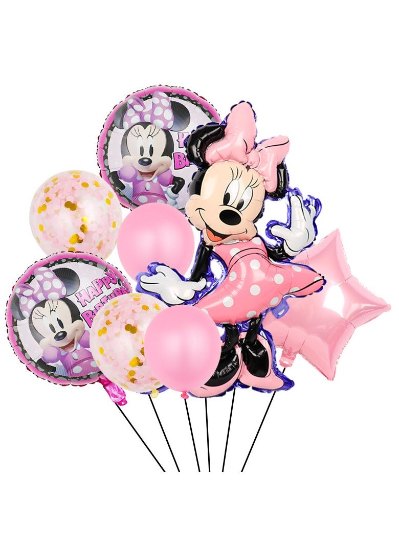Party Waving Minnie Set Birthday Decoration Party Kids 8 Piece Set