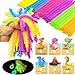 OOINQQ Valentines Day Cards for Kids 24Pcs Dinosaur Cards With Glow in Dark Stretchy String Sensory Fidget Toys for Party Favors Classroom Exchange Gifts School Supplies - Image 3