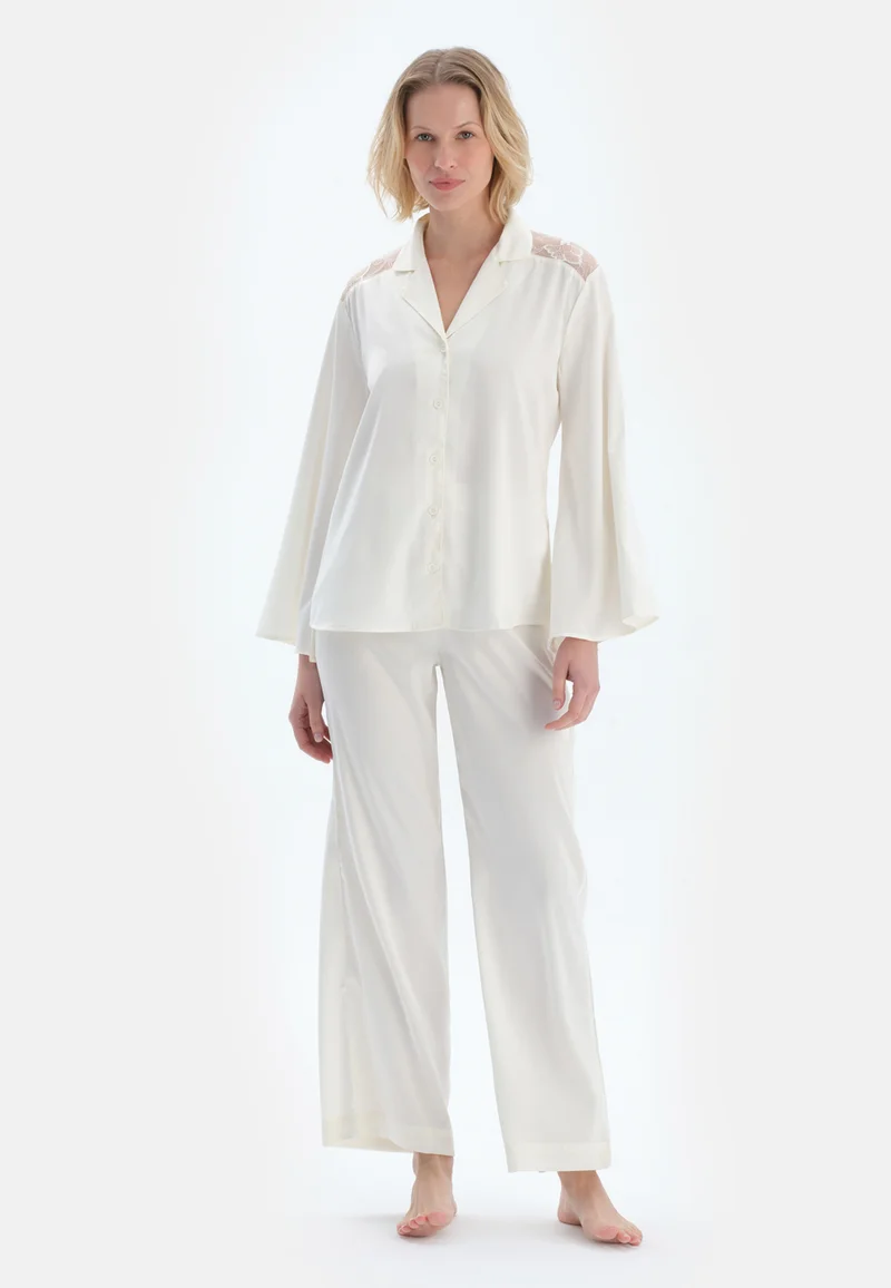 dagi  Regular/Classic Fit Shirt Spread Collar Polyester Sleepwear for Women | Best Price UAE