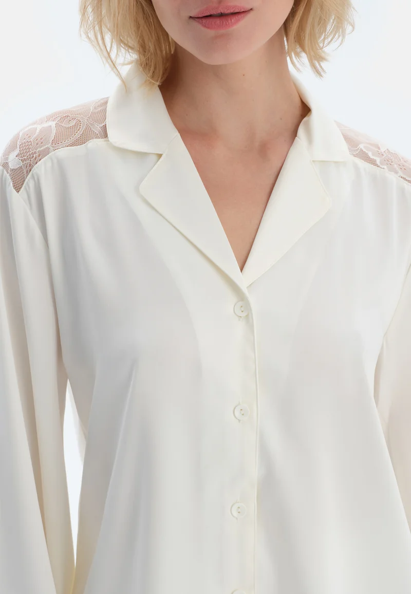 dagi  Regular/Classic Fit Shirt Spread Collar Polyester Sleepwear for Women | Best Price UAE