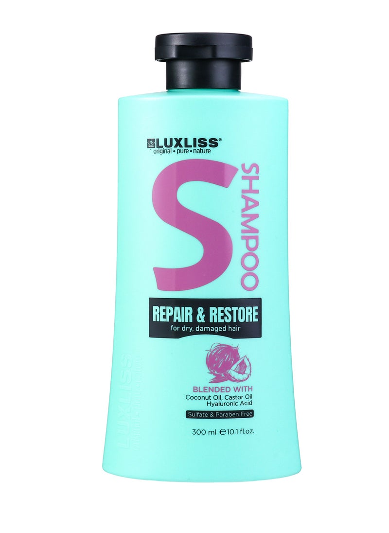 Luxliss Repair And Restore For Dry Damaged Hair Shampoo 300ML  - Image 1