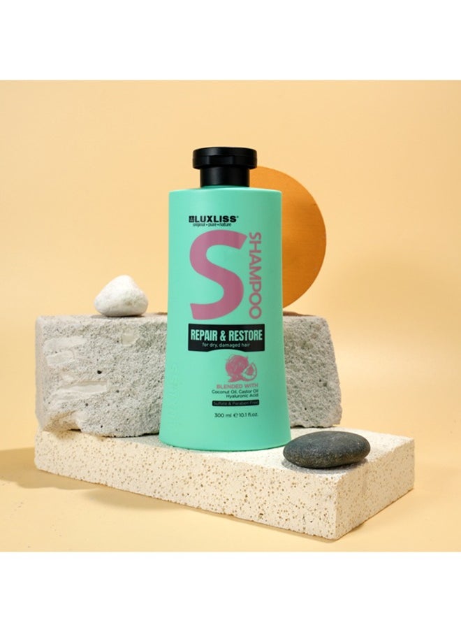 Luxliss Repair And Restore For Dry Damaged Hair Shampoo 300ML  - Image 3