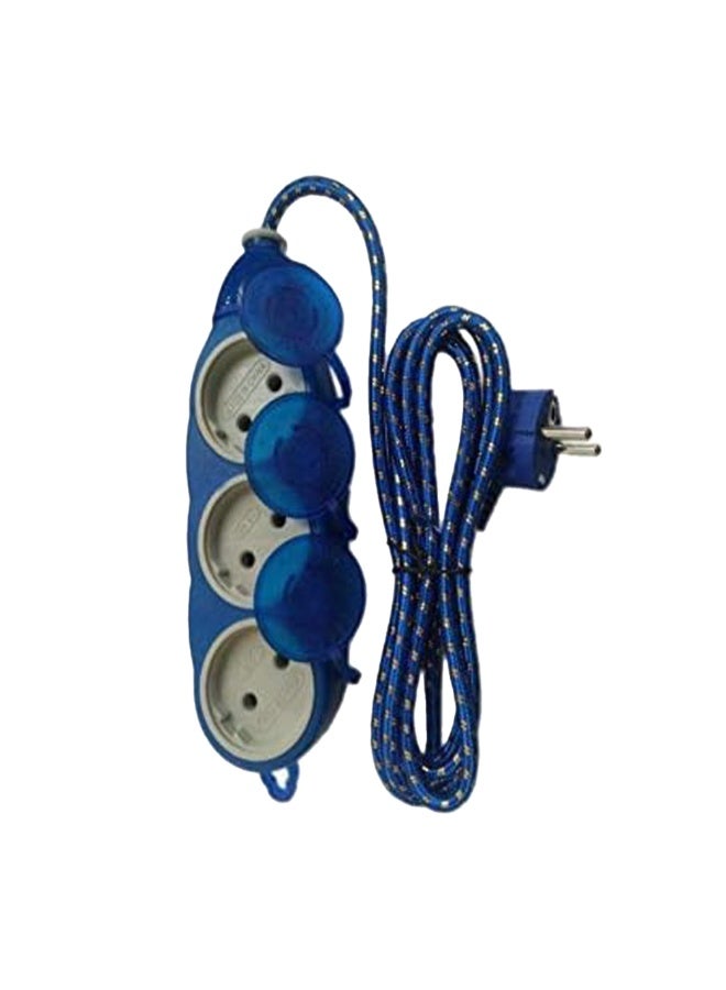 Double Sided Power Strip, Male to Male Thermal Wire Extension, Heavy Duty Electric Power Distributor with  Double-sided blue construction block, 3 sockets + 3 sockets in otherside , protective cover - Image 3