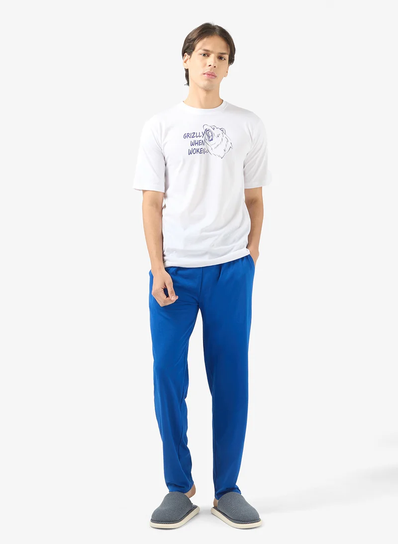 Seventy Five  Printed Short Sleeve T-Shirt And Pyjamas Set for Men | Best Price UAE