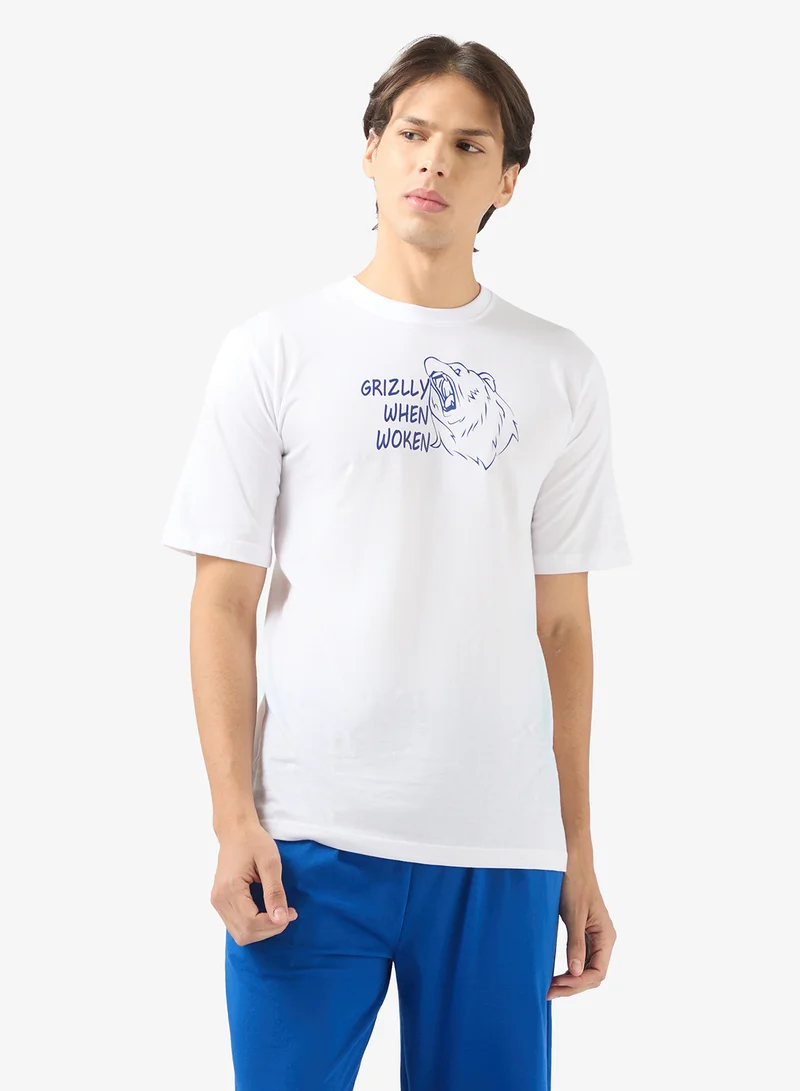 Seventy Five  Printed Short Sleeve T-Shirt And Pyjamas Set for Men | Best Price UAE