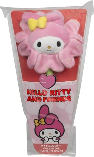 Jazwares Hello Kitty and Friends 14-inch My Melody Pink Plush Special Occasion Flower with a Bendable Stem - Giftable Packaging - Officially Licensed - Ages 6+ - Image 5
