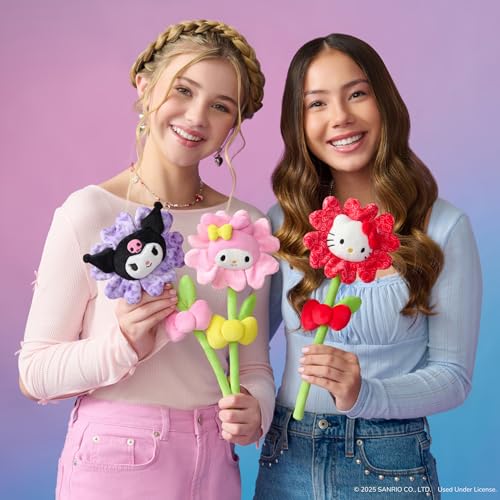 Jazwares Hello Kitty and Friends 14-inch My Melody Pink Plush Special Occasion Flower with a Bendable Stem - Giftable Packaging - Officially Licensed - Ages 6+ - Image 2