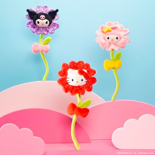 Jazwares Hello Kitty and Friends 14-inch My Melody Pink Plush Special Occasion Flower with a Bendable Stem - Giftable Packaging - Officially Licensed - Ages 6+ - Image 4
