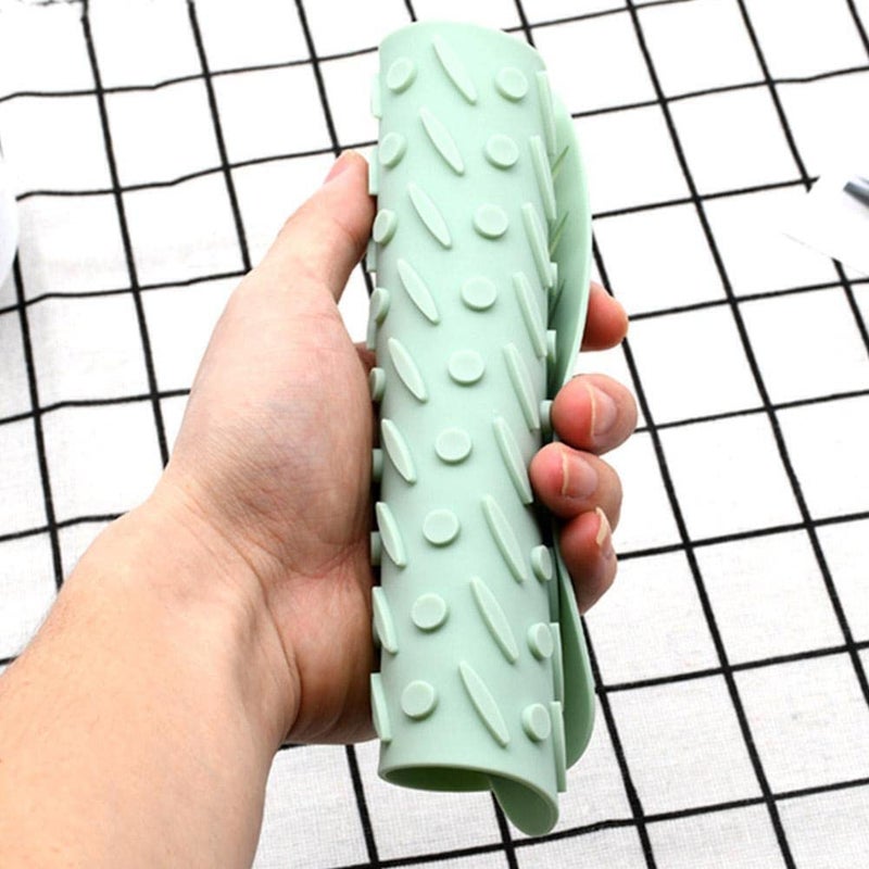 P Plus Fire Trivet for Hot Dishes Non-Slip & Heat Resistant Modern Kitchen Hot Pads for Pots & Pans Silicone Trivet Hot Pads Trivets for Hot Pots (Green, Set of 2) - Image 3