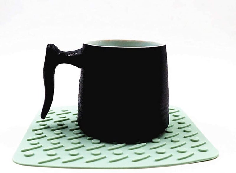 P Plus Fire Trivet for Hot Dishes Non-Slip & Heat Resistant Modern Kitchen Hot Pads for Pots & Pans Silicone Trivet Hot Pads Trivets for Hot Pots (Green, Set of 2) - Image 5