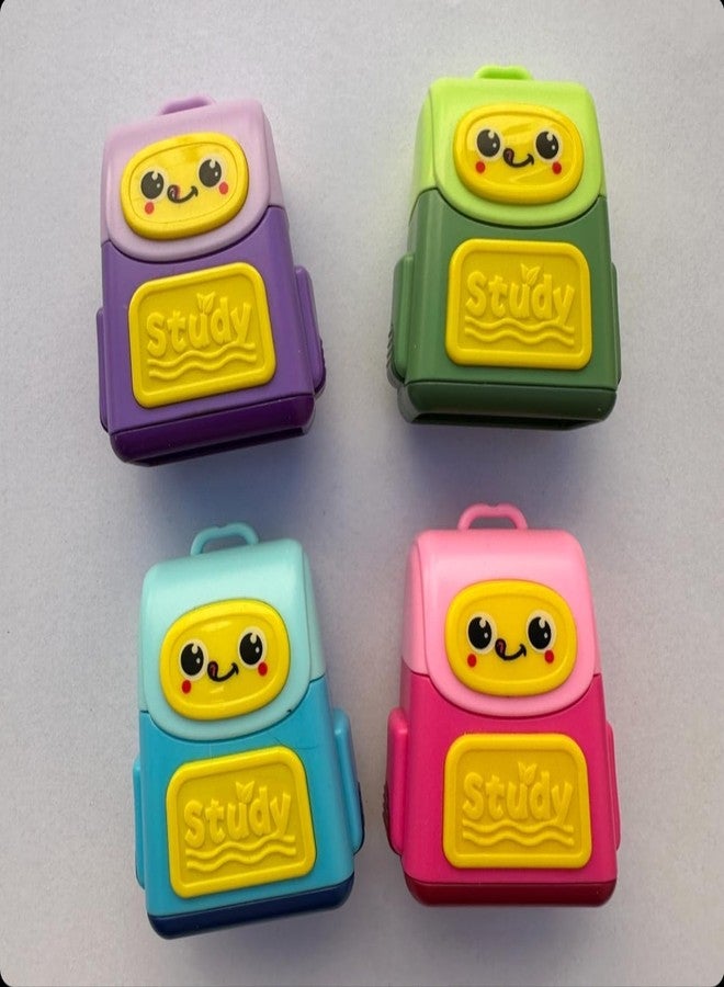 SWADEC Bag Shaped Eraser Sharpener – 2-in-1 Cute Stationery for Kids | Fun School Supplies, Unique Design, Single Piece Gift for Girls & Boys (Multicolor) (2) - Image 1