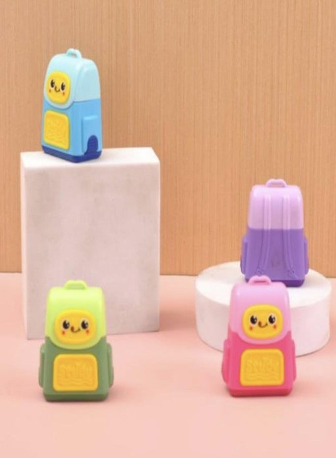 SWADEC Bag Shaped Eraser Sharpener – 2-in-1 Cute Stationery for Kids | Fun School Supplies, Unique Design, Single Piece Gift for Girls & Boys (Multicolor) (2) - Image 2