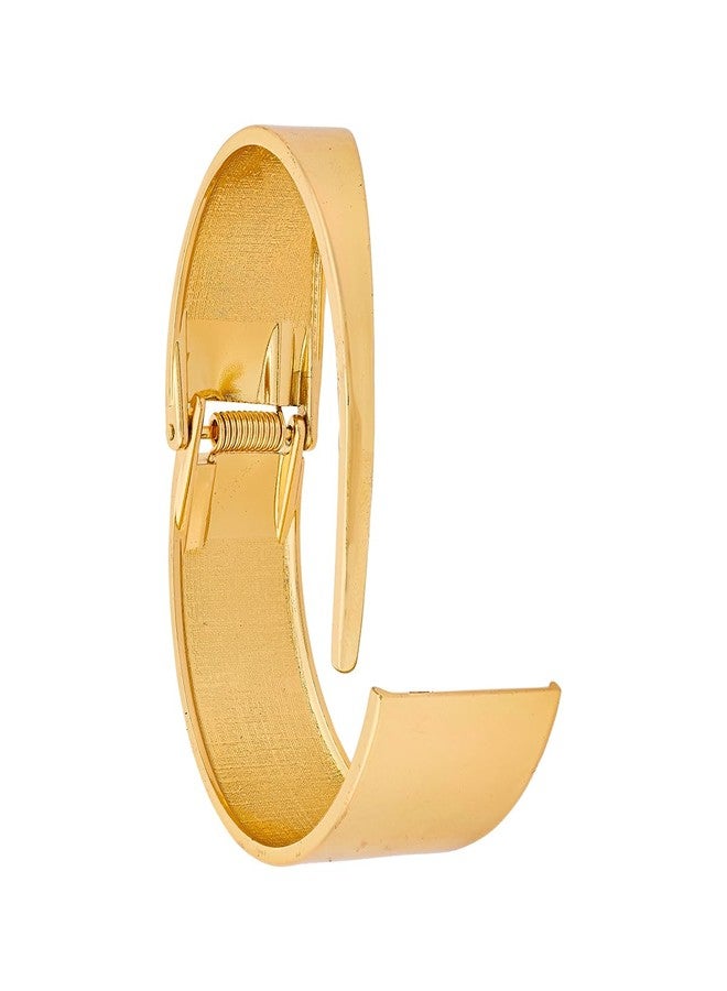 KUSHAL'S Fashion Jewellery Gold Polished Copper Trendy Adjustable Kada, Best for Casual Wear & Special Occasion - 455488 - Image 4