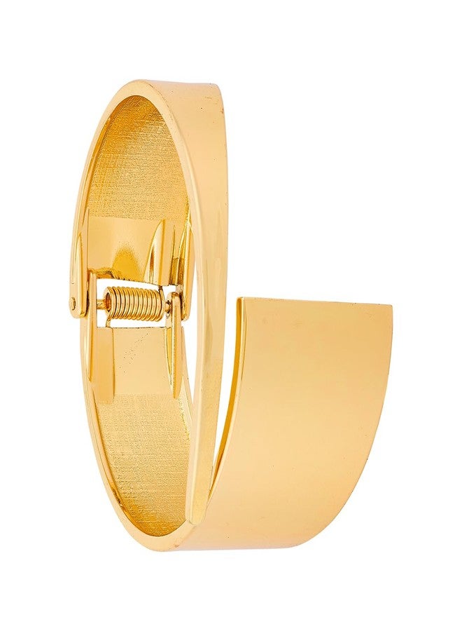 KUSHAL'S Fashion Jewellery Gold Polished Copper Trendy Adjustable Kada, Best for Casual Wear & Special Occasion - 455488 - Image 3