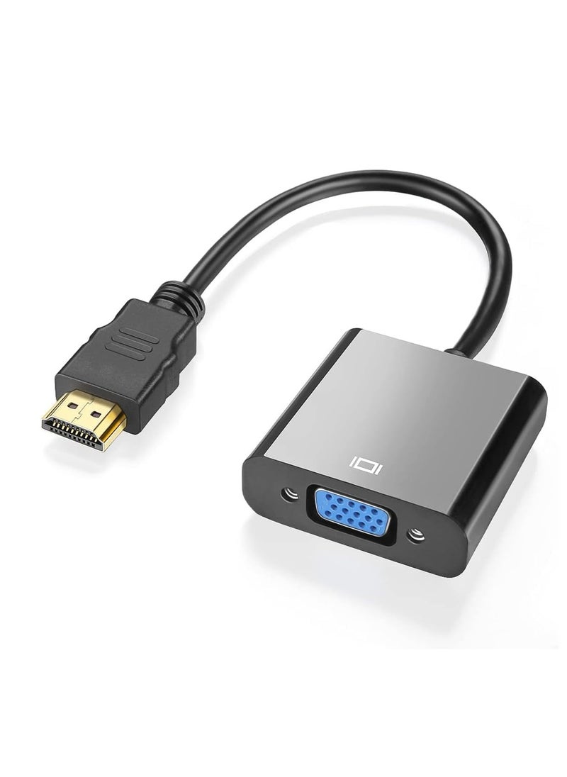 LEDIN HDMI to VGA Adapter HD HDMI VGA Male HDMI to VGA Female Converter for PC, Monitor,Projector,HDTV- 1 pc  - Image 1