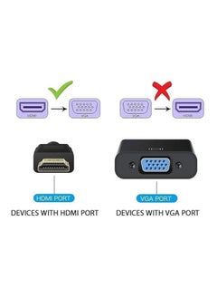 LEDIN HDMI to VGA Adapter HD HDMI VGA Male HDMI to VGA Female Converter for PC, Monitor,Projector,HDTV- 1 pc  - Image 3