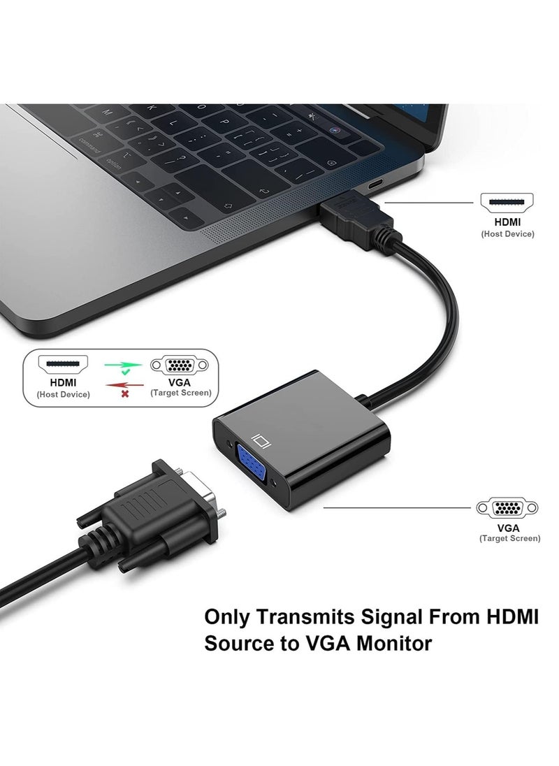 LEDIN HDMI to VGA Adapter HD HDMI VGA Male HDMI to VGA Female Converter for PC, Monitor,Projector,HDTV- 1 pc  - Image 4