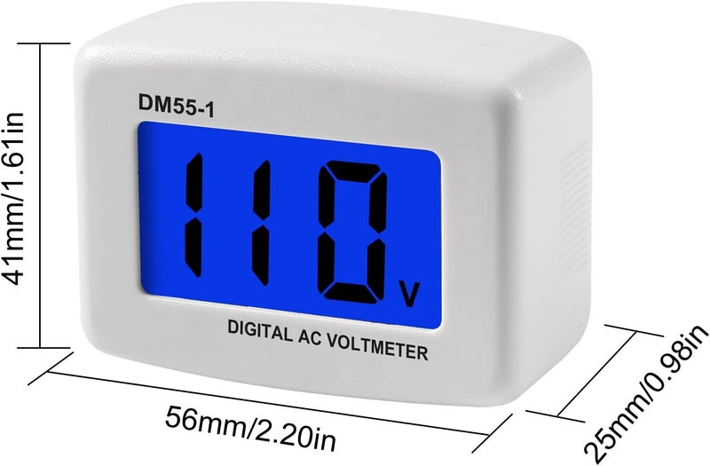 AITIAO 3Pcs Voltage Test Monitor,Flat US Plug AC 80-300V LCD Digital Voltmeter Voltage Measuring Monitor,110V 220V Voltage Panel Power Volt Test Meter for Household Plug into Outlet to Measure Voltage - Image 3