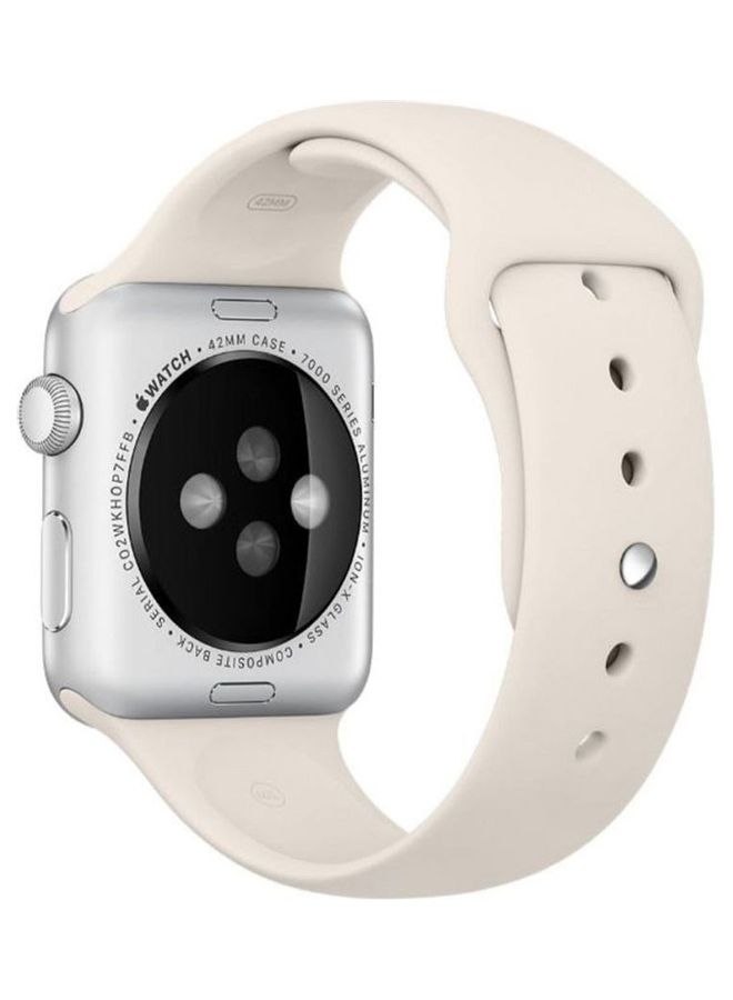 HuHa Replacement Strap Watchband For Apple Watch Series 7 41mm / 6 / SE / 5 / 4 40mm / 3 / 2 / 1 38mm Antique White - Image 2