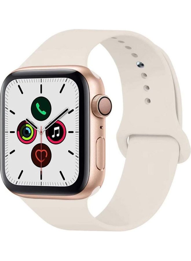 HuHa Replacement Strap Watchband For Apple Watch Series 7 41mm / 6 / SE / 5 / 4 40mm / 3 / 2 / 1 38mm Antique White - Image 1