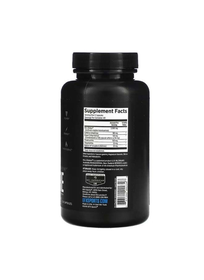 EFX SPORTS Kre Alkalyn Hardcore 120 Capsules  - Image 2