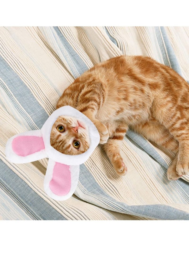 SYOSI 3 pcs Pet Headwear, Adjustable Pet Outfits Cute Rabbit Ear Pet Hat, Sun Flower Pet Hat, Christmas Antlers Pet Hat Costume for Cats Small Dogs, Daily or Party Accessory - Image 5