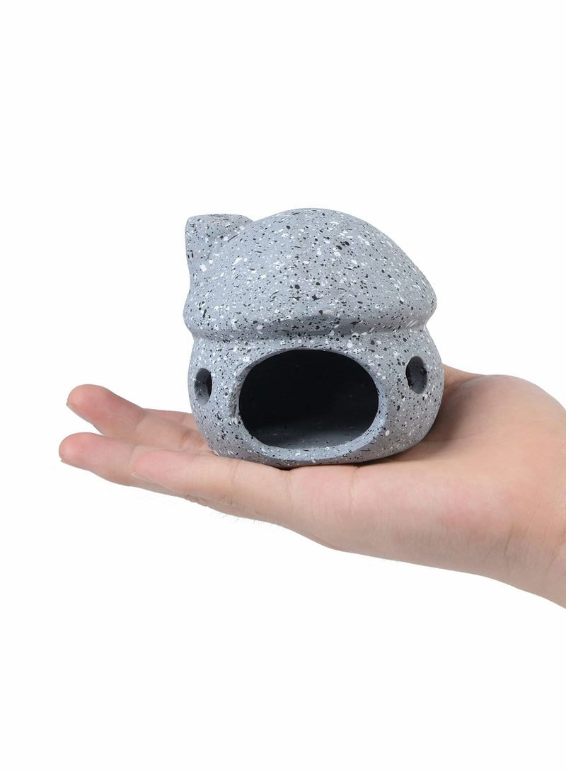 Excefore Aquarium Decor Ceramic Mushroom House Ornament Fish Tank Landscape Decoration for Betta Goldfishes to Rest/Breed/Hiding - Image 2