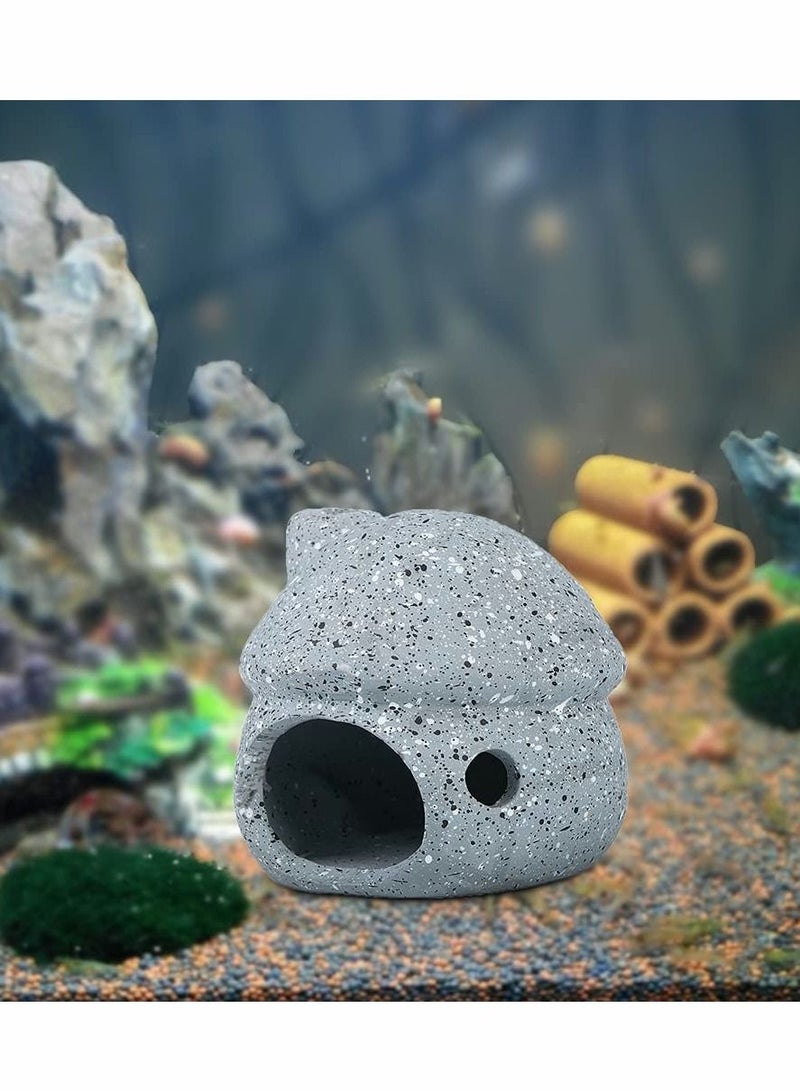 Excefore Aquarium Decor Ceramic Mushroom House Ornament Fish Tank Landscape Decoration for Betta Goldfishes to Rest/Breed/Hiding - Image 3
