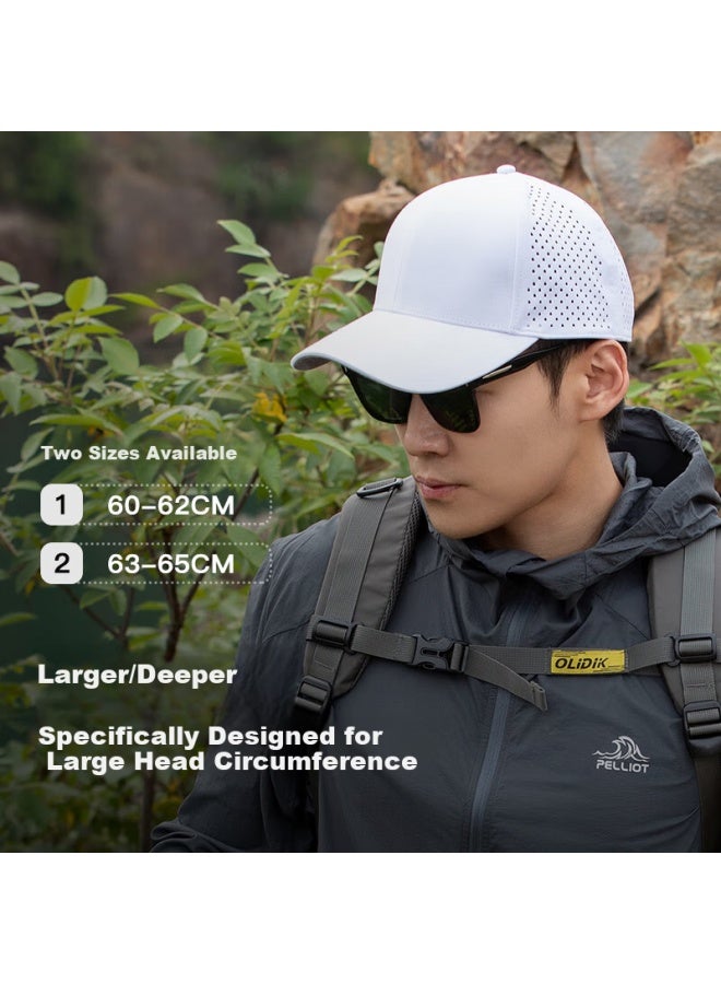 Fancet Men's Laser Mesh Breathable Baseball Cap Water-repellent Quick-dry Sports Hat Extra Large Deep Fit Visor Cap