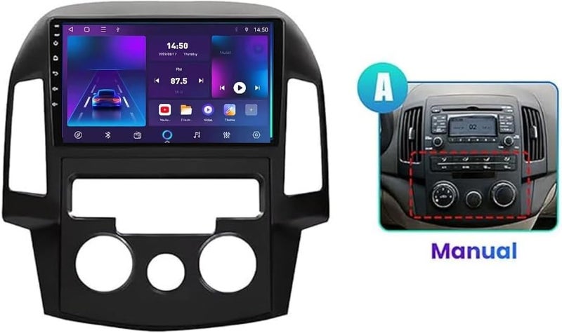 Vierex Android Car Stereo for Hyundai i30 2012–2017 | 9-Inch Touch Screen | Wireless Apple CarPlay & Android Auto | WiFi | Bluetooth | DSP | FM/AM | AHD Backup Camera Included | Fast Interface (2+32GB, 4-Core) - Image 3